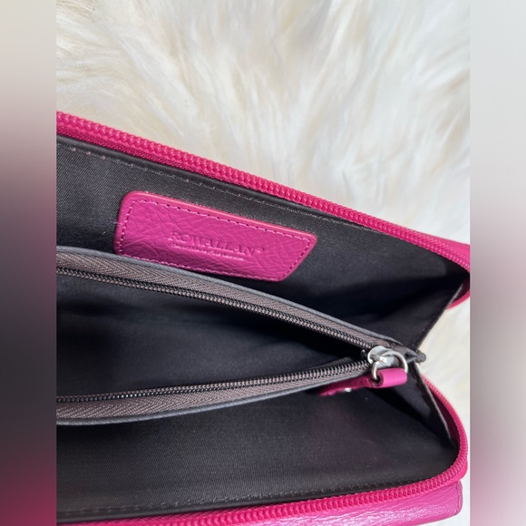 Rowallan of Scotland Sedona Raspberry Zippy Long Wallet , Soft Leather - Picture 7 of 16